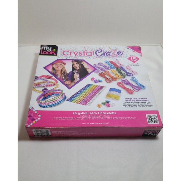 Cra-Z-Art My Look Crystal Craze Crystal Gem Bracelets Childrens Craft Kit NEW - Picture 4 of 7
